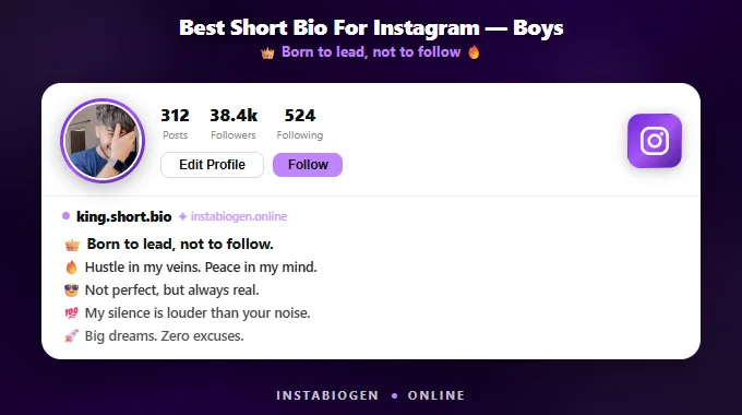 Short Bio For Instagram — Stylish, Cute & Attitude Bios